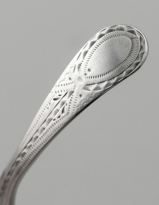 Georgian Silver Caddy Spoon With Pierced Bowl - George Burrows